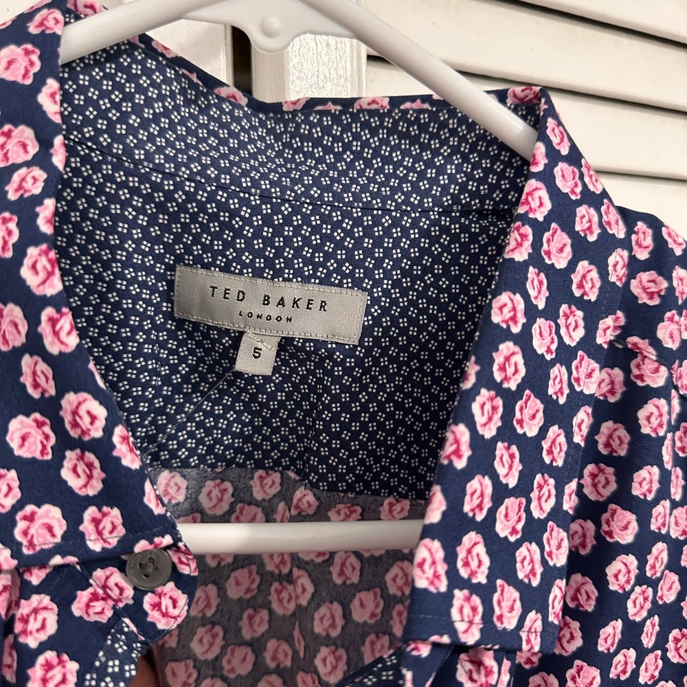 Ted Baker London - NWT, XL (5) Pink Rose, Button Down, Long Sleeve, Men’s Shirt - Picture 4 of 8